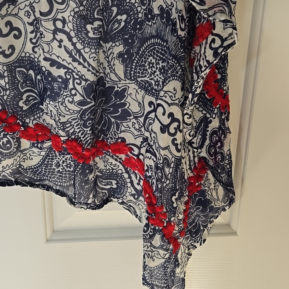 Lucky Brand Navy and Cream Scarf - Picture 3 of 13